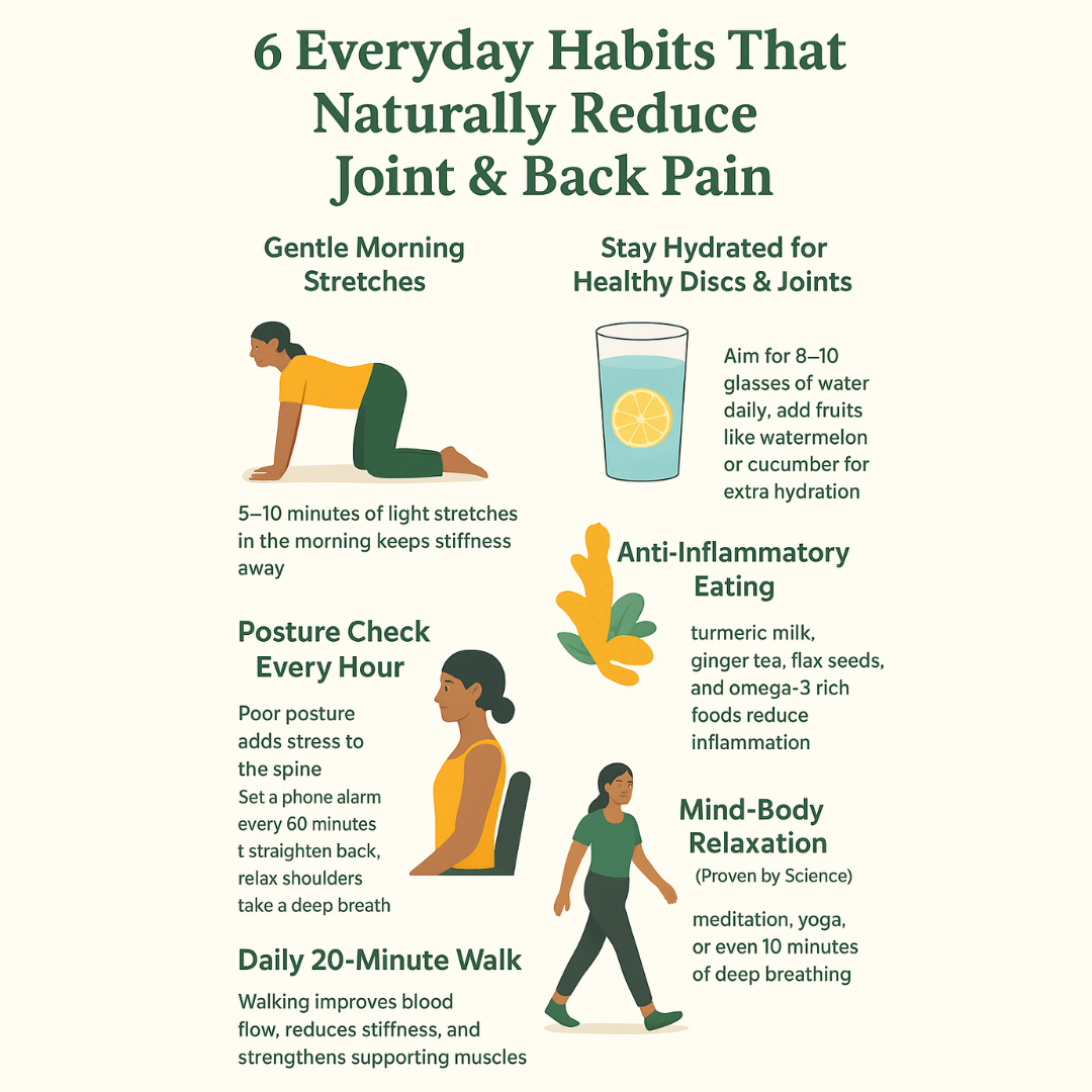 6 Everyday Habits That Naturally Reduce Joint & Back Pain
