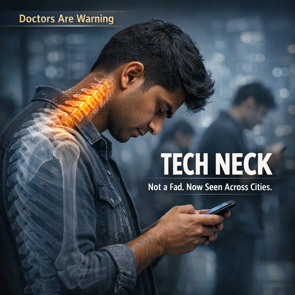 Tech Neck Isn’t a Fad — It’s Being Reported Across Cities by Clinicians